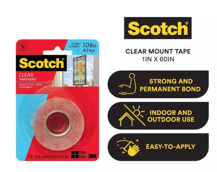 3M Scotch Clear Mounting Tape, 21mm X 2m Lazada PH