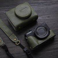 Handwork กล้องกระเป๋าหนัง PU เคสกล่องร่างกายสำหรับ Canon G7X2 G7X3 G7X ปลอกหุ้ม Mark Ii Iii ป้องกันเต็มรูปแบบเคสกล้อง