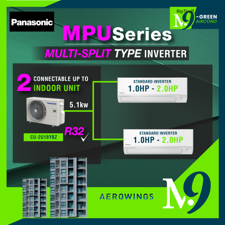 [MIGA] PANASONIC MULTI-SPLIT AIR COND R32 INVERTER [ OUTDOOR 2.0HP ...