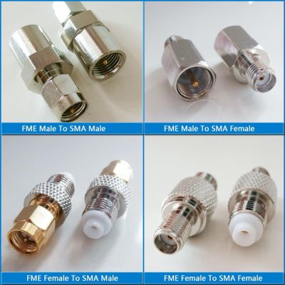 1X Pcs Kit Set Adapter FME Male Female To SMA Male Female Cable Connector Socket FME - SMA Straight Coaxial RF Adapters