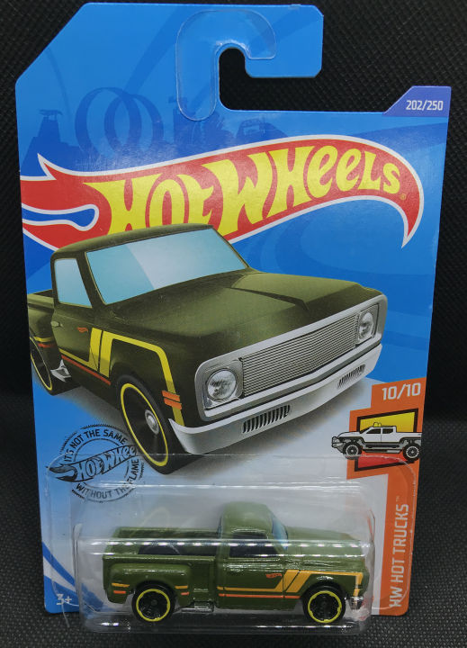 hotwheels-69-chevy-pickup-สีเขียว