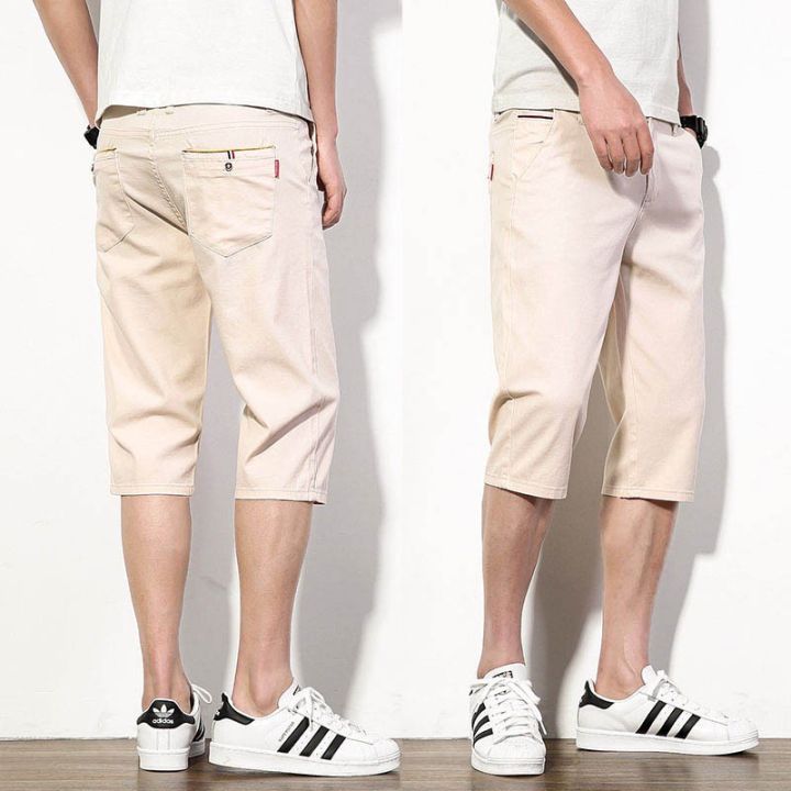 black-men-cotton-shorts-chinos-short-below-knee-length