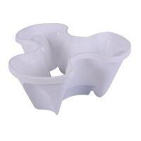 Stackable Three Pedal Pot Basket Container, White Qty: 1Pcs