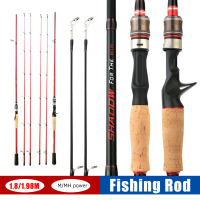 1.8/1.98M Fishing Rod Carbon Spinning Casting Rod M/mh Power Dual Tips Fishing Pole Bass Trout Fishing Rod สำหรับน้ำจืด