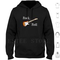 【cw】 Rock  amp;amp; Roll Guitar Hoodies Long Sleeve Roll Guitar Electric Strat Stratocaster Music Musical Instrument Six String 3D