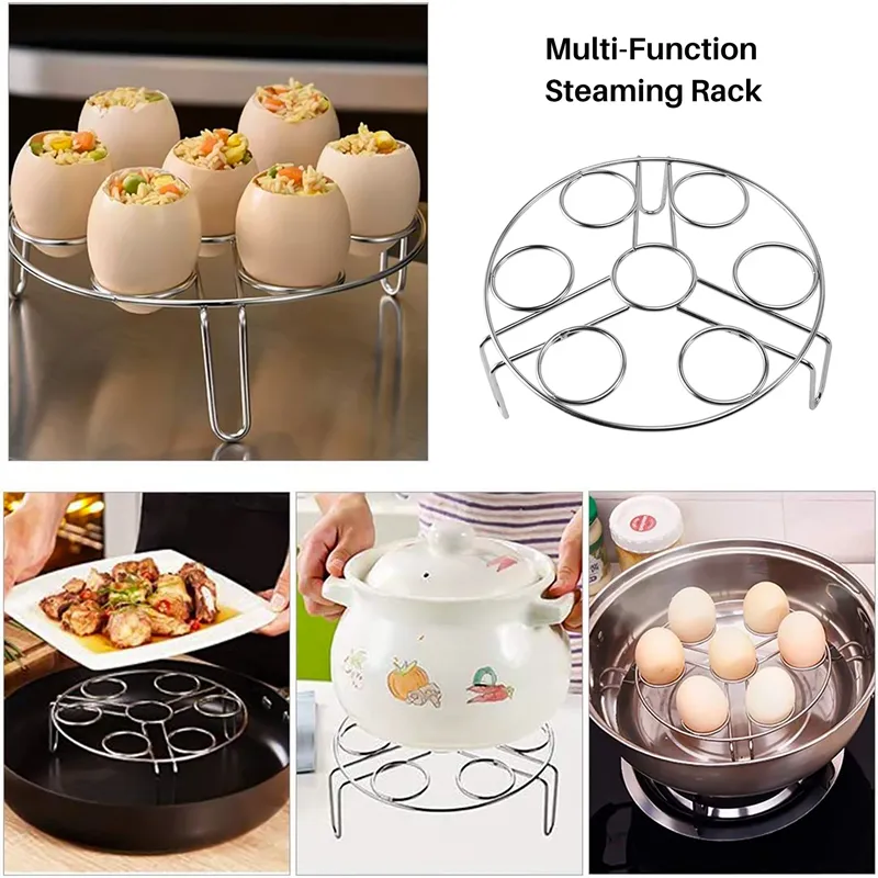 Stainless Steel Egg Steamer Rack for Pressure Cooker Egg Steam Rack Stand  Basket Set