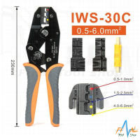 คีมย้ำหางปลา แบบมีฉนวน IWISS IWS-03C 0.5-6 ตร.มม. (22-10AWG)