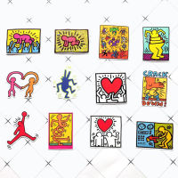 Clothing mother and baby 50pcs KEITH Haring สติ๊กเกอร์แล็ปท็อปกันน้ำสเก็ตบอร์ดกระเป๋าสติกเกอร์กีต้าร์