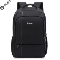 POSO Backpack 17.3 Inch Laptop Backpack Fashion Business Travel Backpack Nylon Waterproof Anti-theft Backpack Multilayer Bag