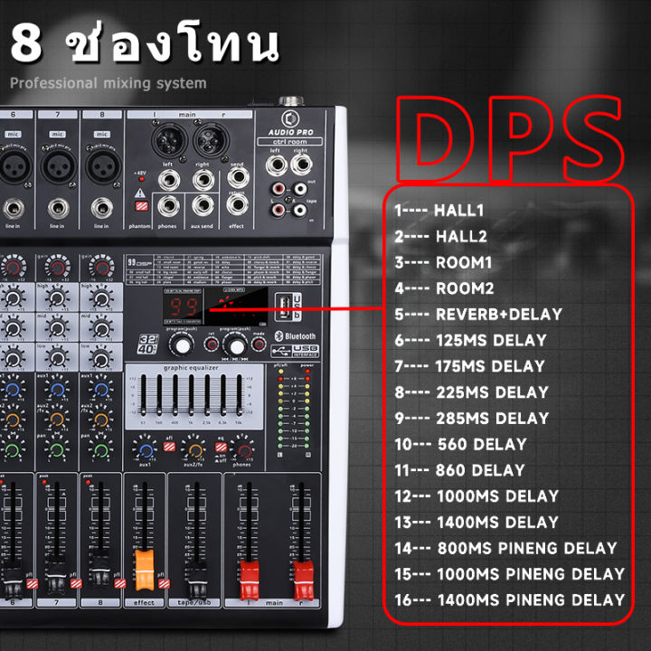 audio-pro-มิกเซอร์มืออาชีพ-aml-80s-ผสมสัญญาณเสียง-รุ่น-8ทาง-audio-mixer-มืออาชีพ-เครื่องผสมเสียง-เครื่องผสม-แอมป์การแสดงบนเวที-16เอฟเฟกต์เสียงสด-ktv-usb