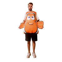 ผู้ใหญ่ Clownfish Nemo ปลาสัตว์ Theme Party Dress Up ชุดฮาโลวีนชุดคอสเพลย์ Carnival บทบาทเล่นชุด Jumpsuit