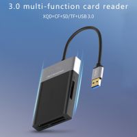 XQD Card Reader Multi Memory Card Reader with 2 x USB 3.0 HUB Adapter for Sony G/M Series, Lexar 2933X/1400X for Windows/Mac OS