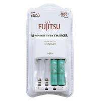 Fujitsu ECO Charger FCT343-AUFX(CL)1 เครื่องชาร์จมาตรฐาน 8 ชม. พร้อมถ่านชาร์จ AA สีเขียว min 1900mAh. จำนวน 2 ก้อน