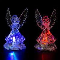 Attractive Bedside Lamp Acrylic Night Light Transparent Decorative 3D Angel Lamp Party Glowing Decoration Night Lights