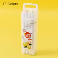 12182436 Color Marker Double-head Water-based Marker Set Student Painting Art Supplies School Stationery