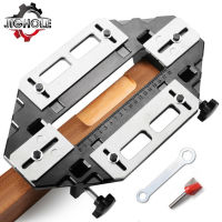 งานไม้บานพับ Slotting Locator W Router Bit โลหะผสมล็อคคู่มือแผ่น Slotting เปิด Jig Slot Machine การติดตั้งล็อค Fixer