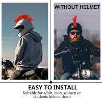 Colorful Helmet Decorations Hair Punk Colorful scomb Face Full Paste Road Motocross Off Car Helmet Decoration Accessori Y0J9