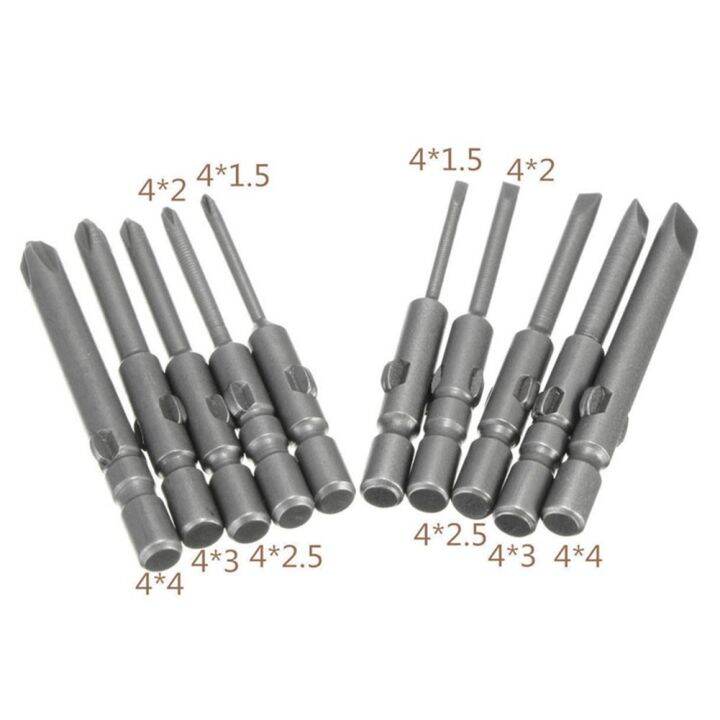 10 Sizes Screwdriver Bits For DC Powered Electric Screwdrivers Set With