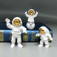 3pcs Nordic Astronaut Figurines Resin Sculpture Modern Home Decor Miniatures Table Ornaments Cosmonaut Figure Home Decorative