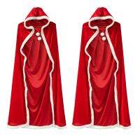 [Free ship] performance costumes girls clothes shawl cloak white edge lamb velvet red cape with hat