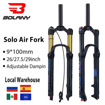 BOLANY จักรยานตะเกียบหน้า,26/27 MTB Air 5/29นิ้ว120มม. เดินทางก้ามปูกดคลัตช์เร็วอุปกรณ์รถจักรยาน