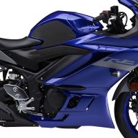 ของมาใหม่! สำหรับยามาฮ่า R25 YZF R3 2019 2020 2021แผ่นรองถังน้ำมันข้างรถมอเตอร์ไซค์สติกเกอร์ปลอกปกป้องเข่าแผ่นกันกระแทกที่ยึดเข่า