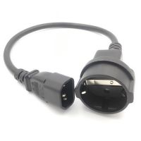 UPS PDU Power Extension Cord IEC 320 C14 Male To Schuko CEE7/4 European Female Adapter Power Cable 30cm PDU Cord