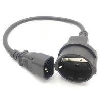 【YF】 UPS PDU Power Extension Cord IEC 320 C14 Male To Schuko CEE7/4 European Female Adapter Cable 30cm