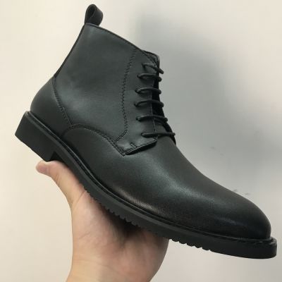 Zipper Short Boots Pointed Leather Genuine Ankle Frosted Korean Version Chelsea Casual High-Top Shoes Winter Mens