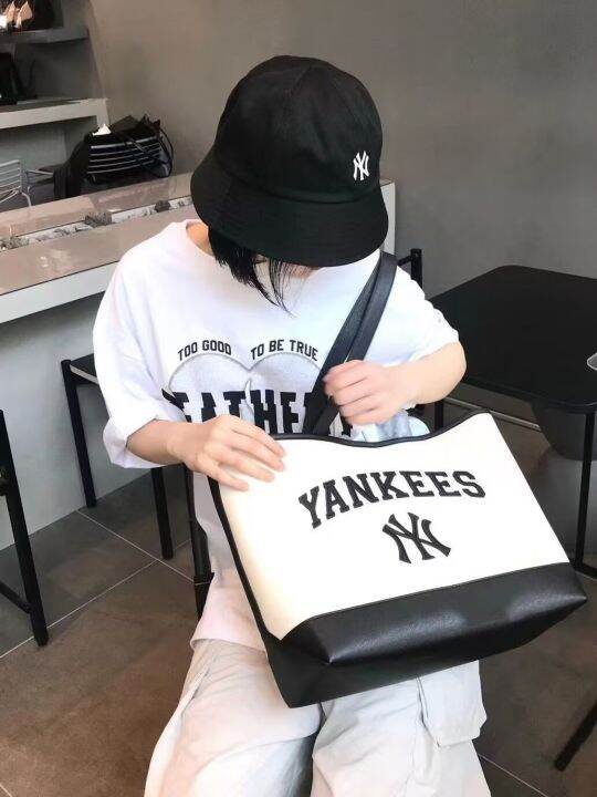 mlb-official-ny-korean-ml-tote-bag-summer-new-bucket-bag-fashion-all-match-men-and-women-with-the-same-shoulder-bag-travel-commuter-bag