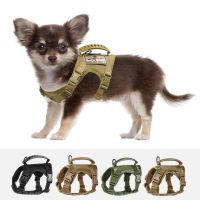 ❂✶ Chihuahua Cloth Small Dog Tactical Vest Training Harness xs Outdoor Working Adjustable Military MOLLE with Rubber Handle