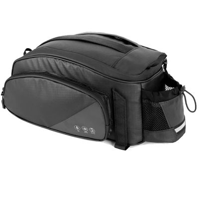 Bike Rear Rack Bag,Waterproof Reflective Bicycle Bag,Cycling Rear Rack Carrier Bag Backseat Storage with Shoulder Strap