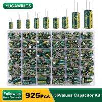 925Pcs 36Values 1Kgs Aluminum Electrolytic Capacitor Kit 10V-63V Capacitors Assorted Kit High Frequency Low ESR Maintenance Set