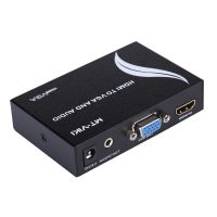 HDMI untuk VGA dan 3.5 Mm Audio Converter 1920X1080 HDCP 1080P Steker dan Bermain