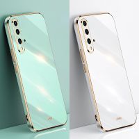 เคสมือถือชุบโลหะหรูหราสำหรับ Huawei Nova 5T TPU อ่อนนุ่มเงางามฝาหลังกันกระแทก