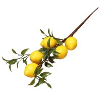 Artificial Lemon Bunch Imitation Plants Realistic Vine 50cm Wedding Home Decor Party Fruit Props Artificial Flowers  Plants