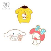 GEYU การ์ตูน ของขวัญสำหรับเด็ก Purin Hellokt เข็มกลัดตรา เครื่องประดับ Cinnamoroll ขาเคลือบ เข็มกลัดมายเมโลดี้ เข็มกลัด เข็มกลัดปก