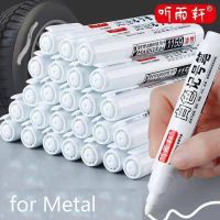 Paint Pens Metal White Marker Pen Oily Waterproof Plastic Gel Writing Drawing Graffiti Pen Stationery Notebook Markers Set