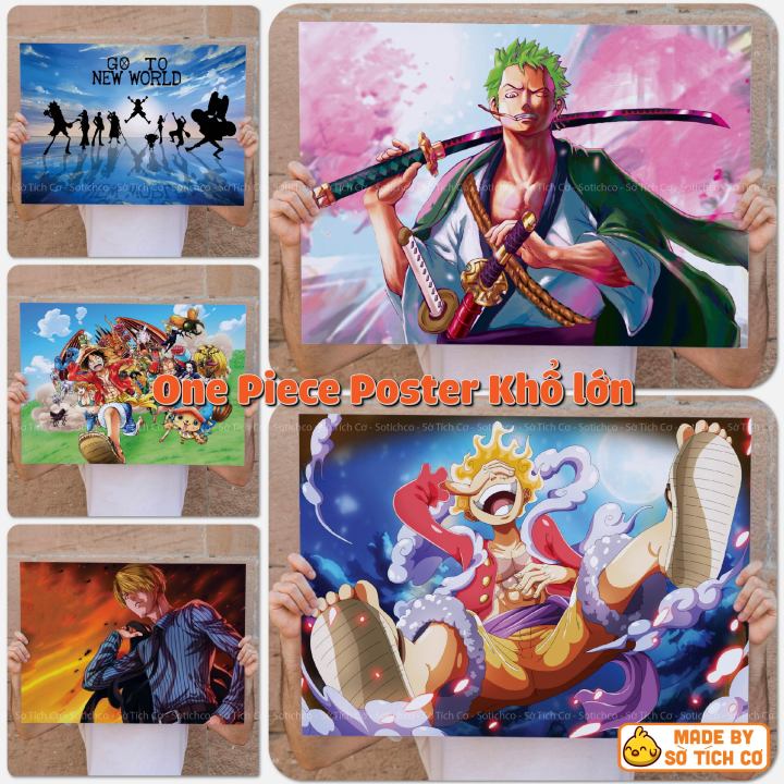 Decal Poster dán tường, tranh dán tường anime One Piece trang trí ...