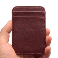 hot！【DT】❍❏☸  Thin Leather Men Wallet Credit ID Card Holder Purse Money for Fashion 11.5x8x0.5cm