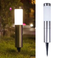 Outdoors Led Solar Lights Cylindrical Lighting Garden Waterproof Plug-in Light Garden Decoration Solar Powered Path Lights