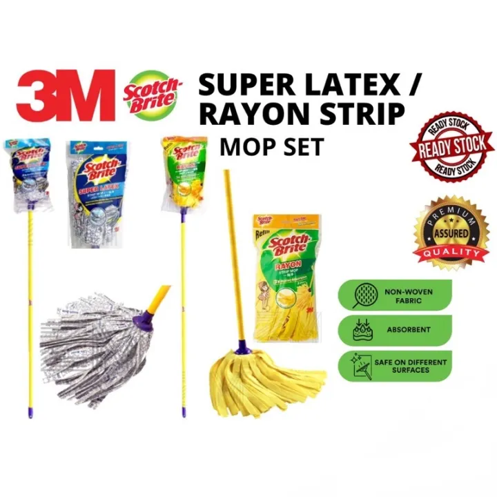 3M Scotch Brite Rayon / Super Latex Mop Strip Mop Refill Pack Lazada