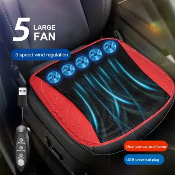 Ventilation Seat Cushion Car Seat Cooler With 5 Fans 3 Cooling