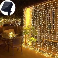 【hot】❆❉┅  led Outdoor Street Garland Led Curtain String 3X3m 8 Modes Garden Decoration