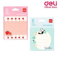 Deli กระดาษโน๊ตกาว 60 แผ่น ขนาด 76×76mm (คละลาย 1 ชิ้น)  Sticky Notes A041 กระดาษโน๊ต เครื่องเขียน โพสท์อิท เครื่องเขียน