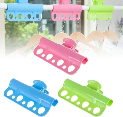 Multifunctional Clip For Clothes Hanger Drying Racks Fixed Buckle For Wind Proof Drying Racks Wind Proof Hanger Clip For Drying Racks Windbreaker Clip For Drying Racks Porous Clamp Rod Type Drying Rack