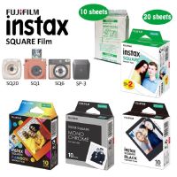 Fujifilm Instax Square White Edge Black Films Photo Paper (10-20แผ่น) สำหรับ Instax SQ10 SQ6กล้องทันทีแบ่งปันเครื่องพิมพ์ SP-3