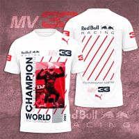 Max Verstappen กระทิงแดงเวิลด์แชมเปี้ยนชิพ3D พิมพ์ลาย Formula One ฤดูร้อนของผู้ชายเสื้อยืดของผู้หญิง