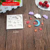 Houseeker Moon Star Fondant Silicone Molds For Eid Mubarak Baking Tools Cake Printing Decoration