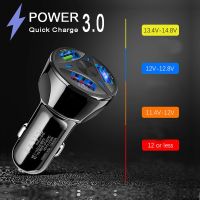 【Aishang electronic】QC3.0 QuickCharger 3พอร์ต USB Charge 12V/24V อินพุต5V เอาท์พุทโมบายล์